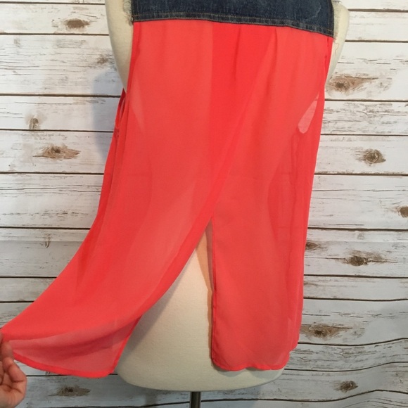 Double Zero Jean & Coral Vest Shirt - Picture 3 of 8